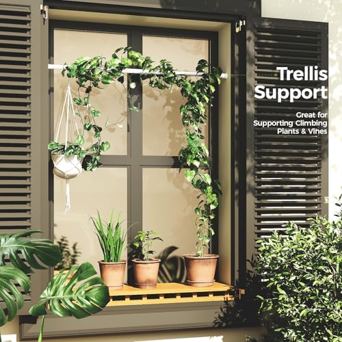 Bamworld Window Plant Hanger Indoor Adjustable Hanging Planters - Image 6