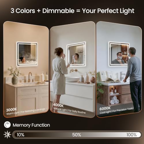 24"x24" LED Bathroom Mirror - Image 3