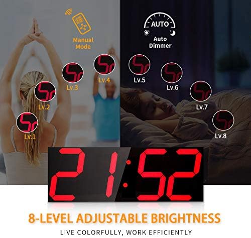 Goetland 18 inch Oversized Digital Wall Clock LED Modern Large Display - Image 4