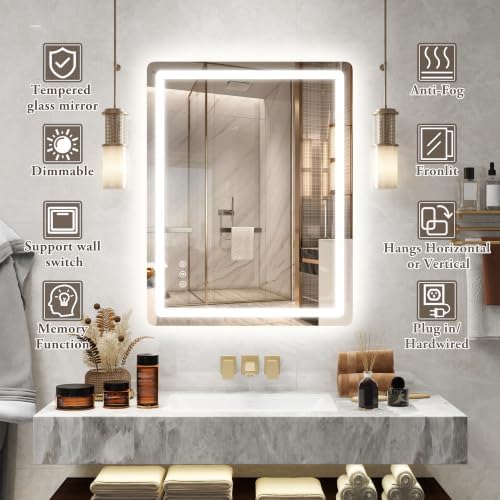 28"x36" LED Bathroom Mirror - Image 2