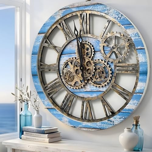 ImprovingLife The Original Real Moving Gear Wall Clock Vintage Industrial by THEGEARSCLOCK