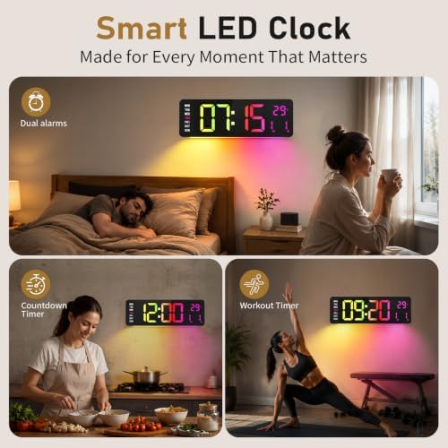 16" Large Digital Wall Clock - Image 6