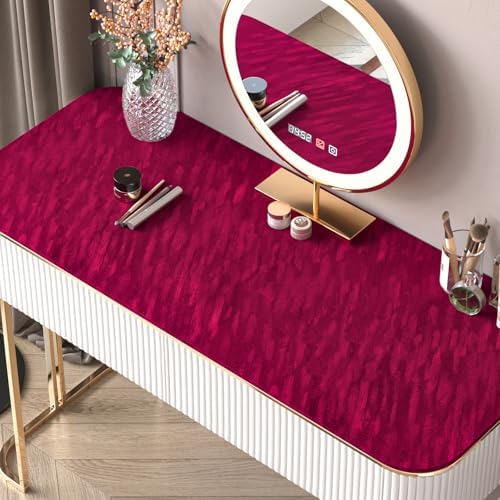 Dark Red Velvet Fabric Felt for Dresser Jewelry Boxes Self Adhesive Drawer - Image 6