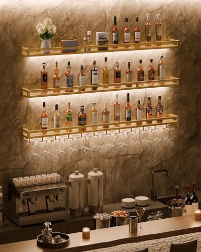 RGB LED Wall Mount Wine Rack by Anynice