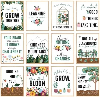 Carson Dellosa Grow Together Poster Set, Motivational Classroom Wall Decor by CarsonDellosaEducation