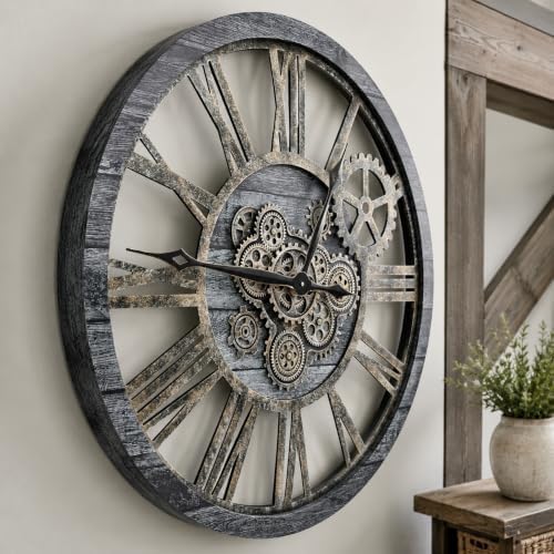 The B-Style 30" Large Wall Clock, Carbon Gray by TheB-StyleTB