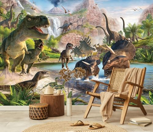 Dinosaur Wallpaper Mural Peel and Stick - Image 2