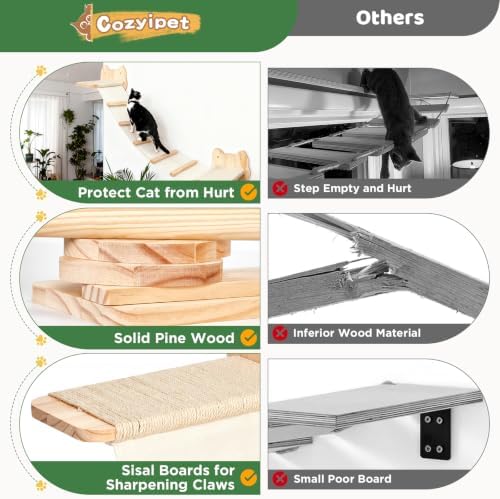 Cat Wall Shelves and Hammock Set, Cat Bridge - Image 3