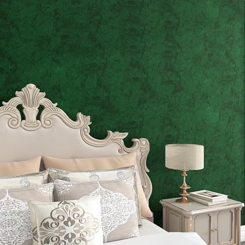 LACHEERY 157"x24" Velvet Peel and Stick Wallpaper Green Flocked Velvet - Image 2