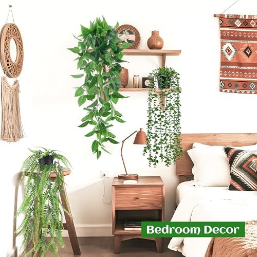 Der Rose 4Pcs Fake Hanging Plants - Image 2