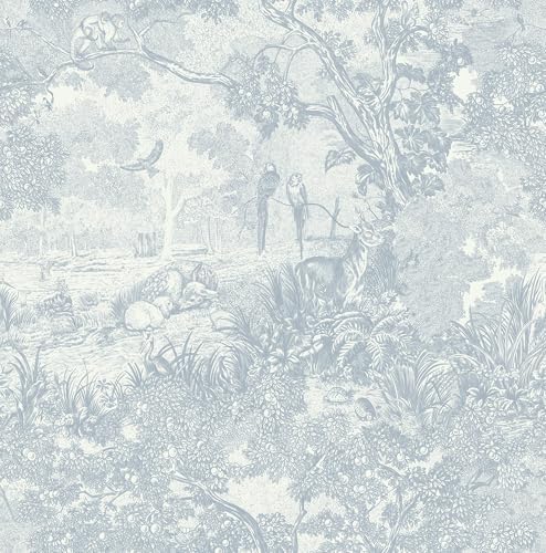 Ismoon Vintage Wallpaper Peel and Stick Blue Neutral Wallpaper 17.3in x16.4ft by Ismoon