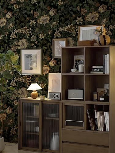 Dimoon 17.3"x393" Dark Wallpaper Peel and Stick Moody Vintage Victorian Floral - Image 5