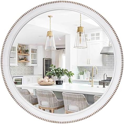 Round Wood Mirror by sawsile