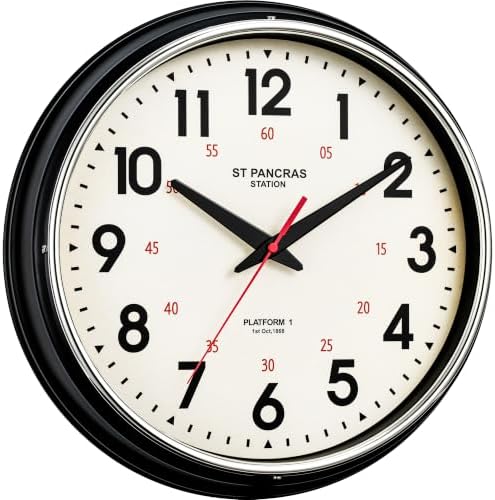Wall Clock Metal 12.4" Countryside Style Wall Clocks Retro Vintage Classical by HYJOOY