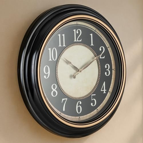 Pacific Bay Norden 23 inch Decorative Wall Clock, 3-D Dial by PacificBay