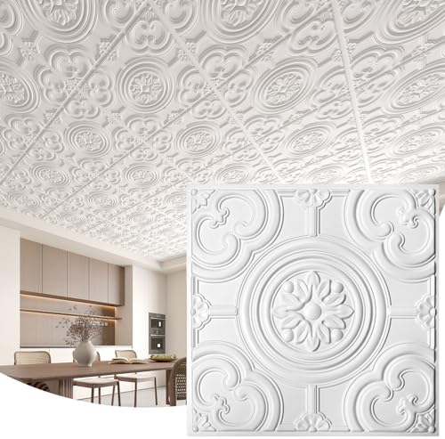 WOWSTAR 24-Pack 24"x24" PVC Drop Ceiling Tiles - Image 2