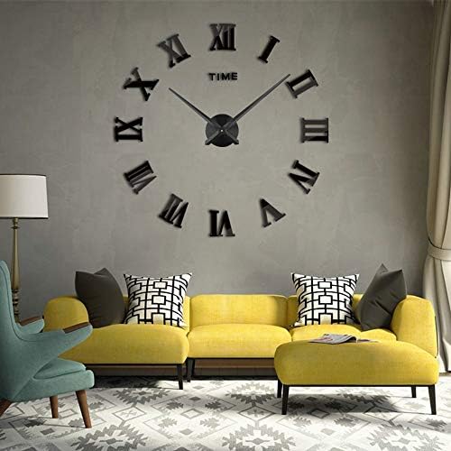 Timelike 3D DIY Wall Clock, 1M Modern Frameless Large 3D DIY Wall Clock Kit by Timelike