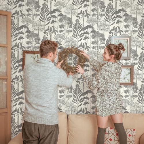 Forest Wallpaper Peel and Stick Vintage Tree Wall Paper78.7in 17.3in - Image 4