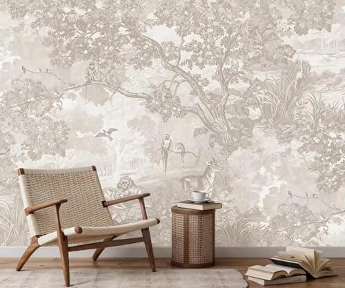 YQWDMX - Light Jungle Wallpaper self-Adhesive Wallpaper Mural - Image 2