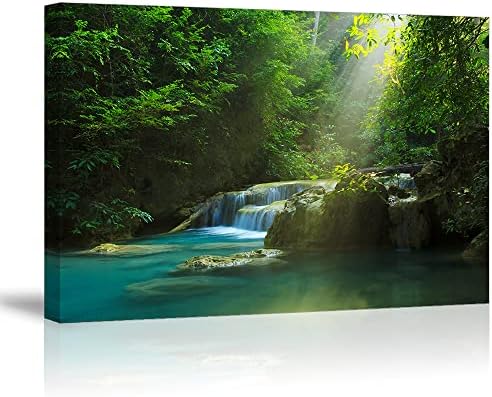 Silent Summer Forest Landscape Stretched Canvas Wall Art by Lasdel