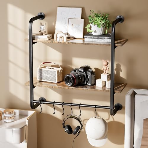 2 Tier Industrial Pipe Floating Shelf - Image 5