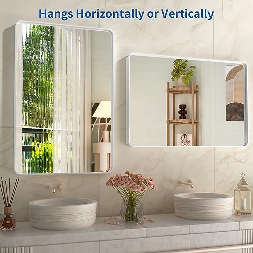 WEER White Bathroom Vanity Mirror 24x36 Inch - Image 5