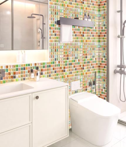 Yoillione 3D Mosaic Tile Sticker Removable Wallpaper Tile, 3D Self Adhesive - Image 4