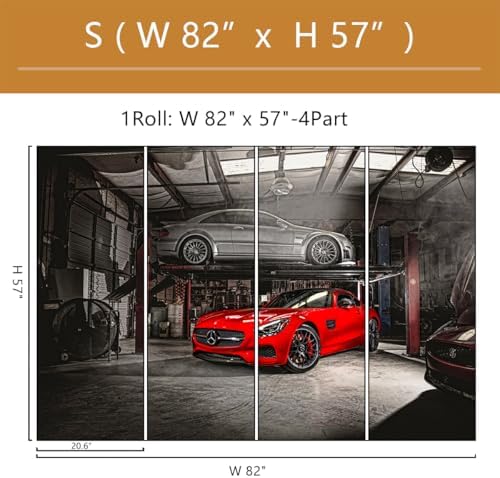 Car Theme Wallpaper Mural Peel and Stick 82"x57" - Image 3