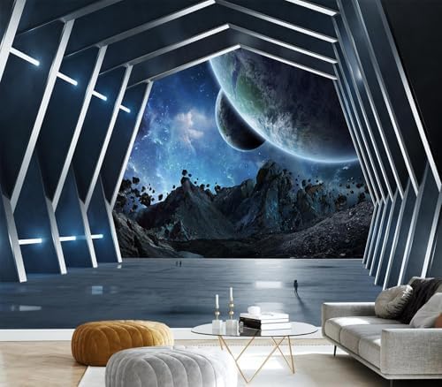 Futuristic Space Astronaut Galaxy View Wallpaper - Image 2