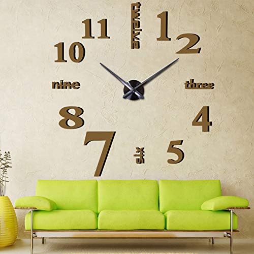 FASHION in THE CITY New 3D DIY Mirror Surface Wall Clocks Modern Design Living by FASHIONinTHECITY