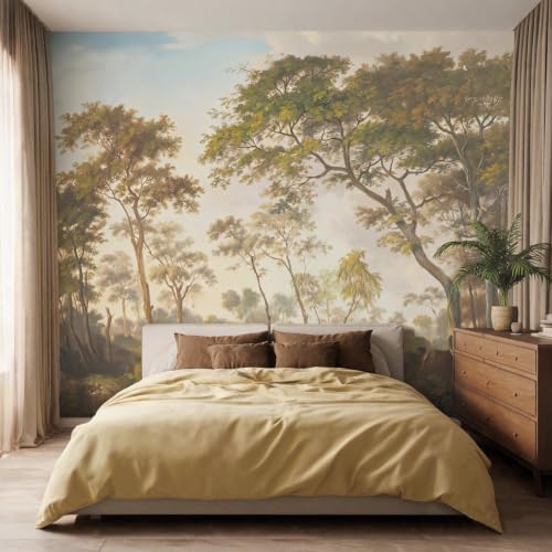 PYFFYP-Vintage Jungle Peel and Stick Wallpaper Green Forest murals - Image 2