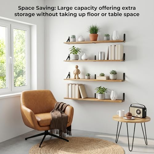 Long Wall Shelf, Large Floating Shelves - Image 6
