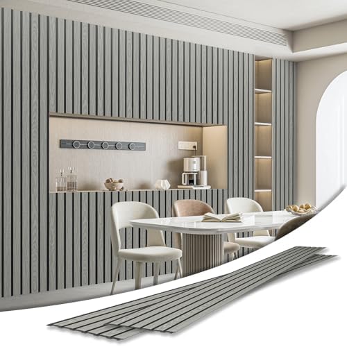 Art3d Six-Grid Design Slim Slat Wall Panel, 104 x 12 Inch by Art3d