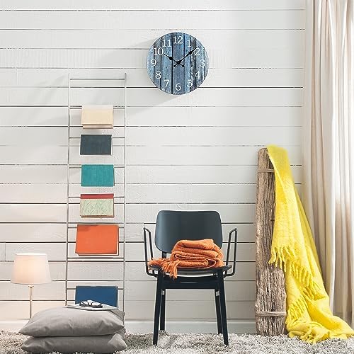 Plumeet Small Wall Clock, Rustic Coastal Country Village Clocks Decorative - Image 5