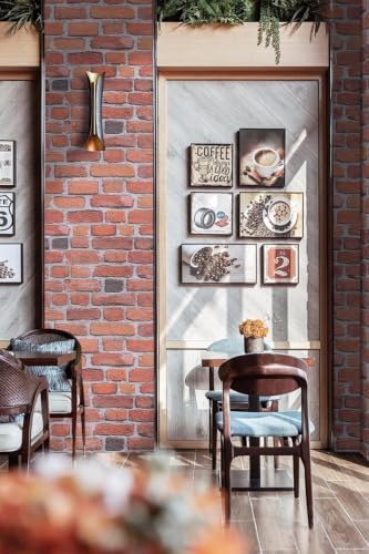 Abyssaly Red Brick Wrapping Paper Contact Paper Peel and Stick Wallpaper - Image 4