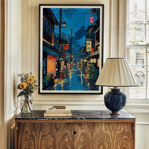 Black Framed Japanese Wall Art 20x30in Vintage Tokyo Tea House Poster Modern - Image 4