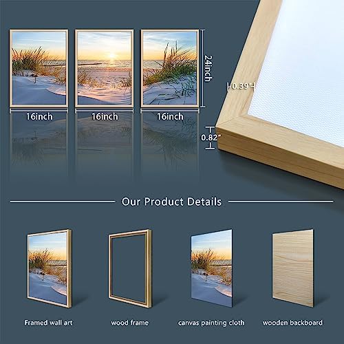 Natural Wood Framed Wall Art for Living Room and Bedroom - Image 6