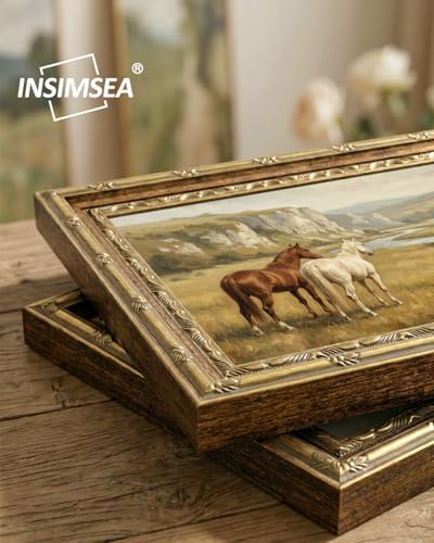 Vintage Horse Wall Art, Highland Nature Landscape Painting, 13x16 Inch - Image 2