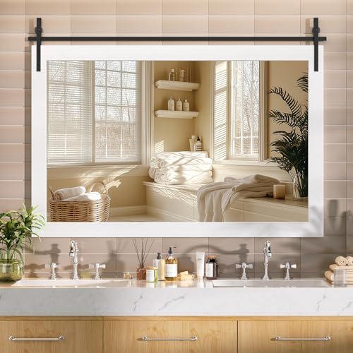 Hasipu Farmhouse Bathroom Mirror by Whatssuitableisthebest