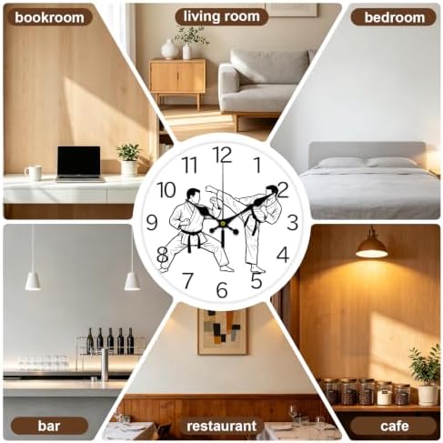 Martial Arts Wall Clock Silent Non-Ticking 12" - Image 5