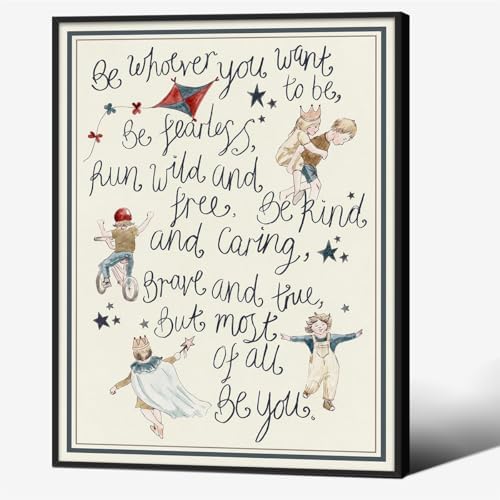 Watercolor Kids Poetry Wall Art Toddler Quotes Positive Affirmations Poster by Unknown