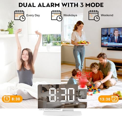 SZELAM Digital Clock, Alarm Clock Bedside - Image 4