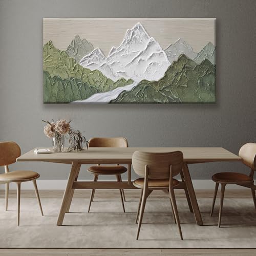 YISXINOAG Green Mountain Forest Landscape Wall Art Abstract Nature 29"X58" - Image 4