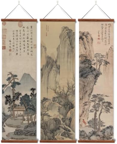 xinyuru Chinese Ancient Landscape Scroll Wall Art Poster by xinyuru