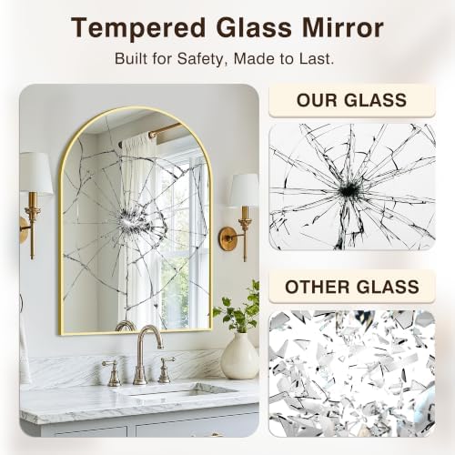 Arched Bathroom Vanity Mirror for Over Sink - Image 5