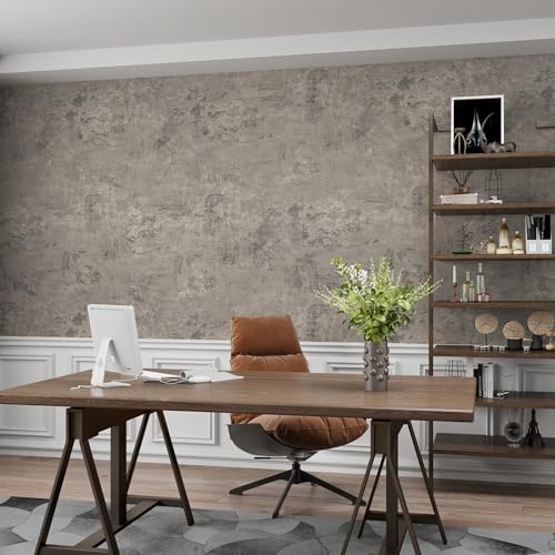 3yecao Grey Concrete Wallpaper Peel and Stick Gray Concrete Contact Paper - Image 5
