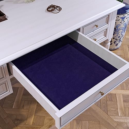VaryPaper 15.7''x78.7'' Dark Blue Self Adhesive Velvet Fabric Soft Velvet - Image 5