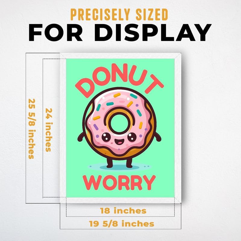 InkFlow Posters Donut Worry Canvas Poster - Image 3