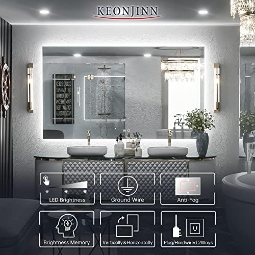 Keonjinn 48 x 28 LED Bathroom Mirror - Image 4