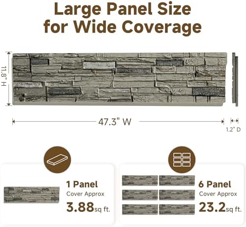 Faux Stone Wall Panels, 3D Artificial Rock Siding - Image 2